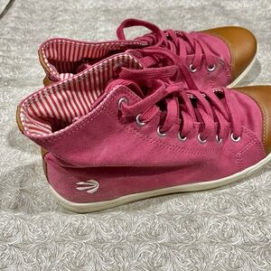 Stylish Burnetie Pink and Brown High-Top Sneakers